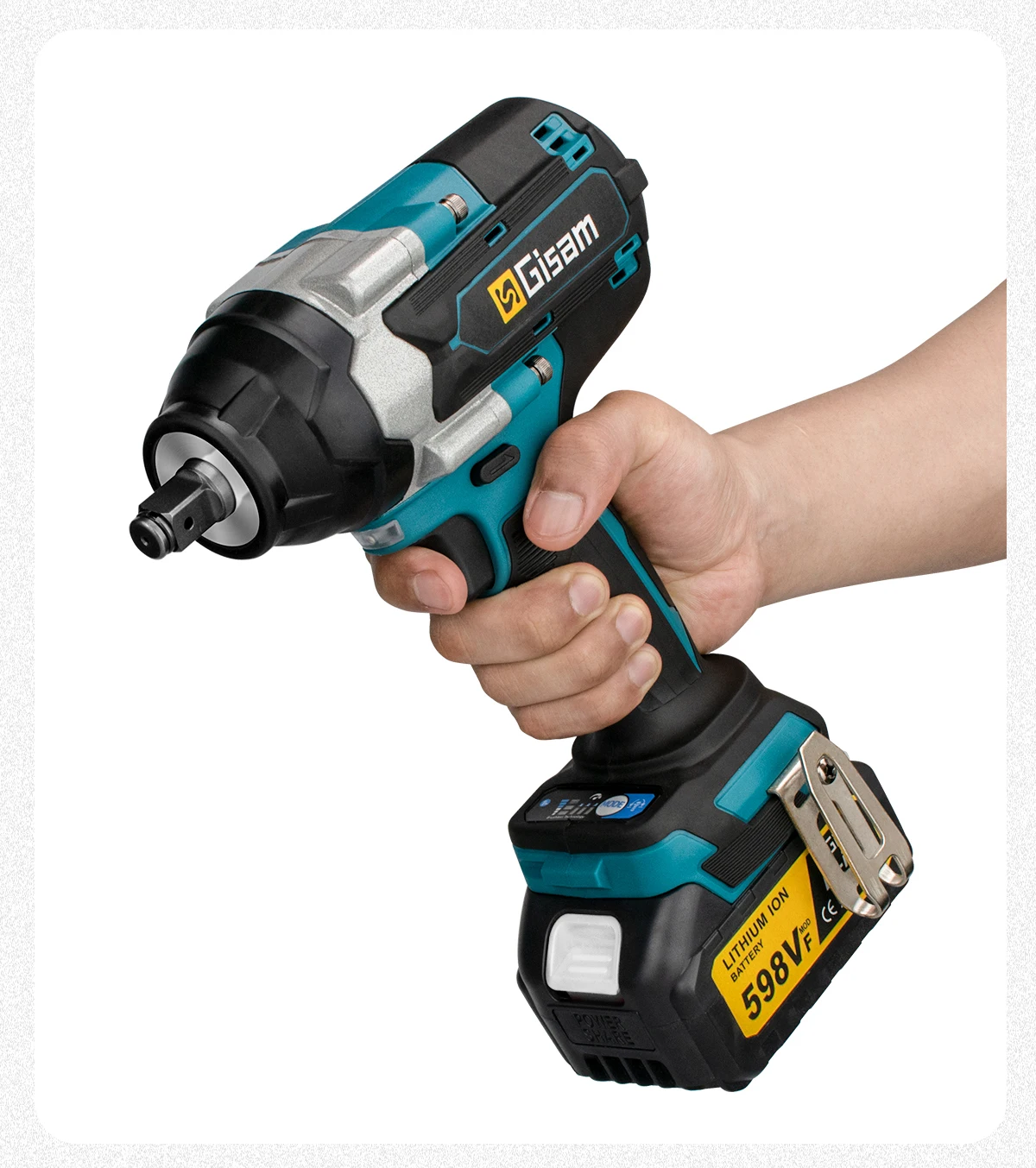 Llave De Impacto Eléctrica Torque 1800n. M, Batería Litio 18V 1/2 Pulgadas Llave De Impacto Eléctrica Torque 1800n. M, Batería Litio 18V 1/2 Pulgadas