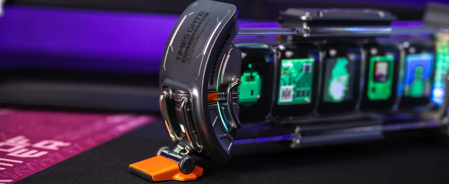 Divoom Times Gate Reloj Digital Configuración Por App WiFi Pantalla LED RGB Cyberpunk