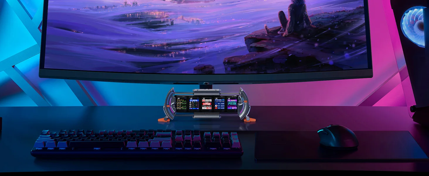 Divoom Times Gate Reloj Digital Configuración Por App WiFi Pantalla LED RGB Cyberpunk