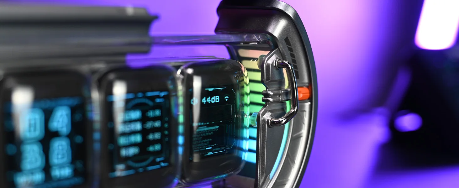 Divoom Times Gate Reloj Digital Configuración Por App WiFi Pantalla LED RGB Cyberpunk
