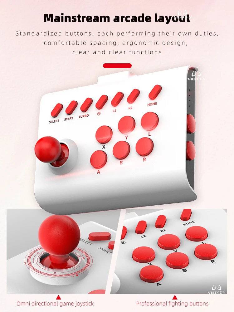 Mando Inalámbrico Arcade Para PC Joystick de Lucha PS4, PS3, Xbox, Switch, Android, iOS Mando Inalámbrico Arcade Para PC Joystick de Lucha PS4, PS3, Xbox, Switch, Android, iOS