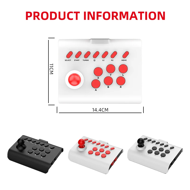 Mando Inalámbrico Arcade Para PC Joystick de Lucha PS4, PS3, Xbox, Switch, Android, iOS Mando Inalámbrico Arcade Para PC Joystick de Lucha PS4, PS3, Xbox, Switch, Android, iOS