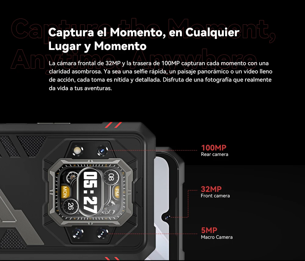 Cubot KingKong Star 2 5G 24GB Ram (12+12) Uso Rudo 256GB Pantalla 6.72 144 Hz NFC