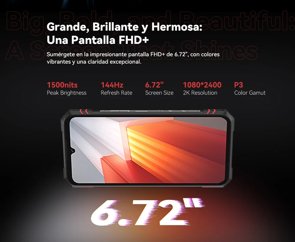 Cubot KingKong Star 2 5G 24GB Ram (12+12) Uso Rudo 256GB Pantalla 6.72 144 Hz NFC