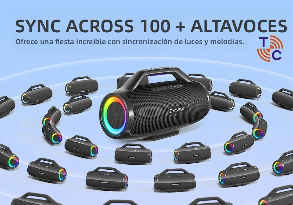 Bocina Tronsmart Bang Max Bluetooth 130W Resistente al Agua Control Por App 24H