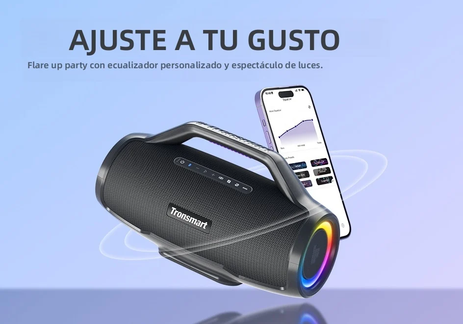 Bocina Tronsmart Bang Max Bluetooth 130W Resistente al Agua Control Por App 24H