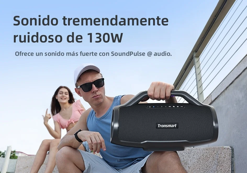 Bocina Tronsmart Bang Max Bluetooth 130W Resistente al Agua Control Por App 24H