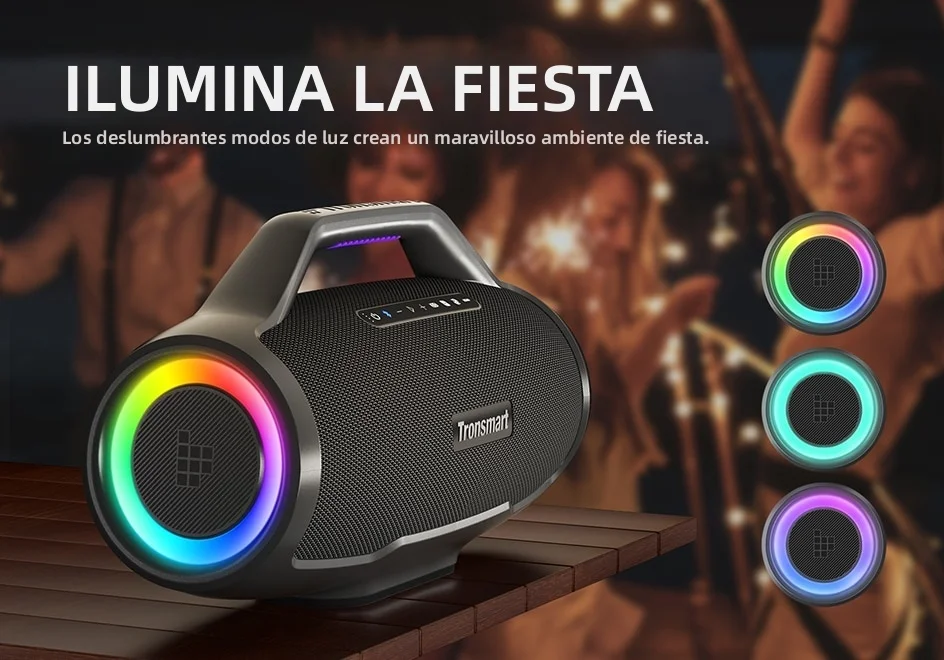 Bocina Tronsmart Bang Max Bluetooth 130W Resistente al Agua Control Por App 24H