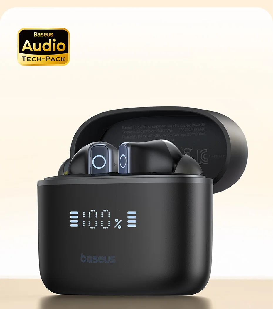 Baseus Bowie 30 Inalámbricos Bluetooth 5.3 50dB Reducción De Ruido 65 Horas