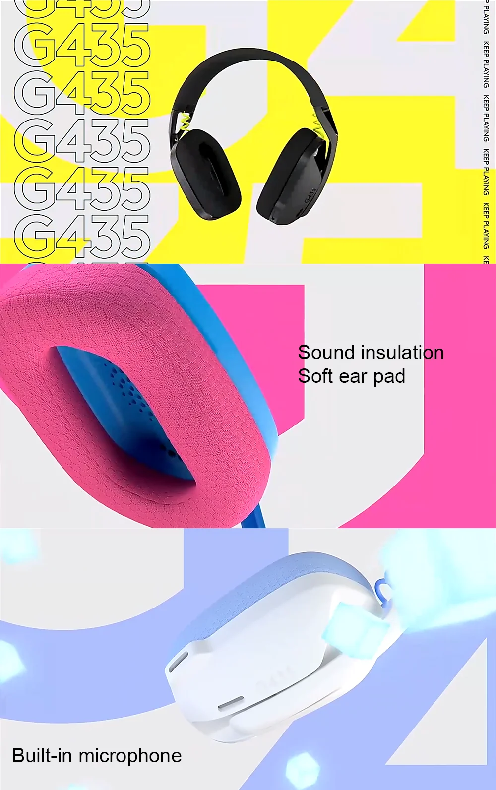 Logitech G435 LIGHTSPEED Auriculares Inalámbricos Bluetooth Gaming Sonido Envolvente