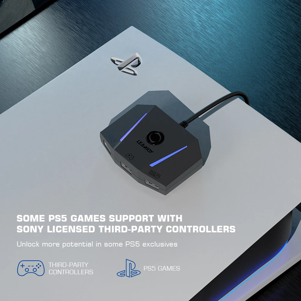 AimBox LEADJOY VX2 Teclado Ratón Controlador Adaptador Xbox Series X/S Ps4 Ps5 Nintendo Switch