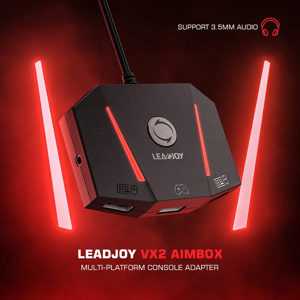 AimBox LEADJOY VX2 Teclado Ratón Controlador Adaptador Xbox Series X/S Ps4 Ps5 Nintendo Switch