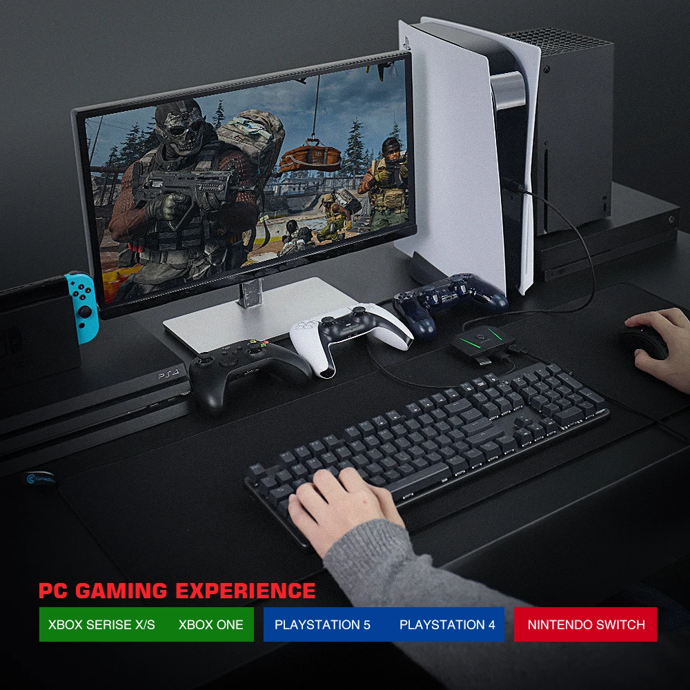 AimBox LEADJOY VX2 Teclado Ratón Controlador Adaptador Xbox Series X/S Ps4 Ps5 Nintendo Switch