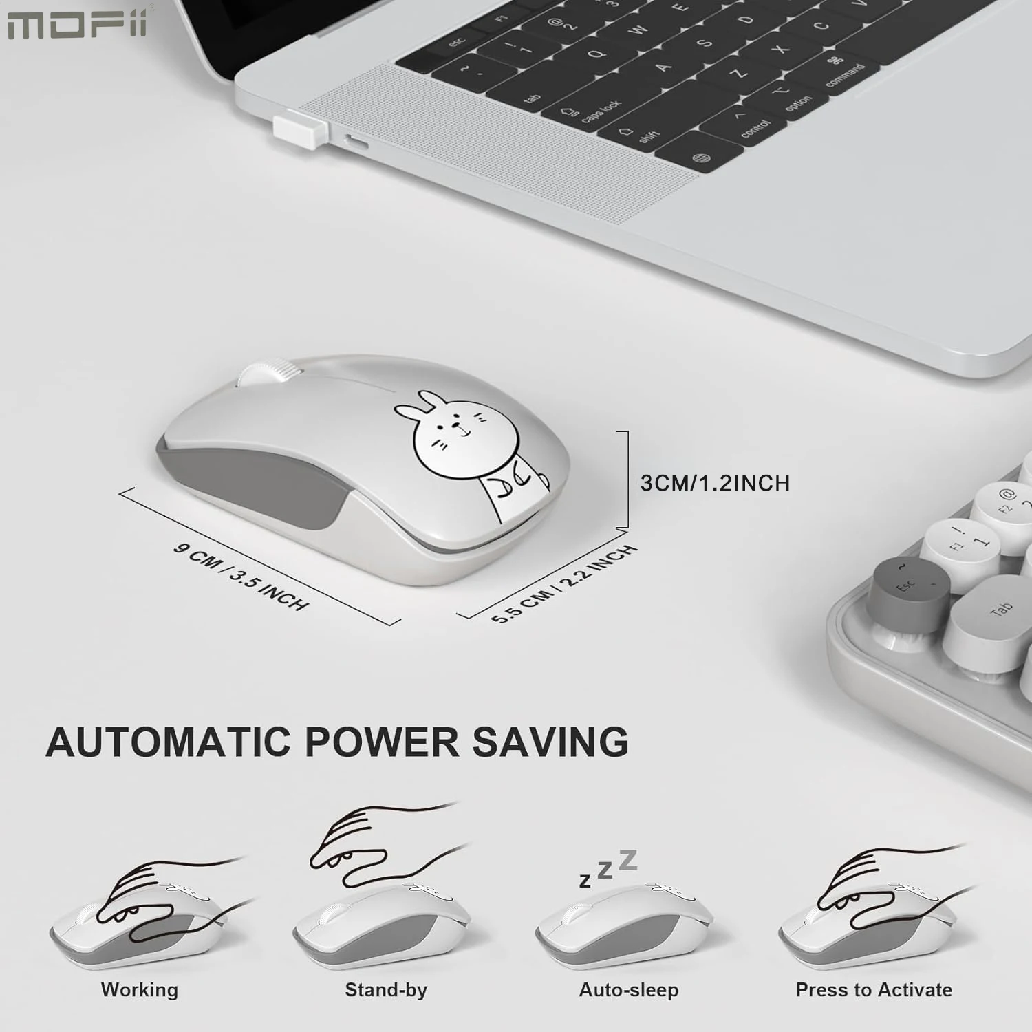 Teclado Mouse Ergonómico Inalámbricos 2.4 GHz PC Laptop Mecánico 68 Teclas.
