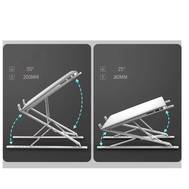 Macbook Laptop Stand Folding Adjustable Aluminum Computer Pc Tablet Stand Notebook Tablelaptop Holder Heat Dissipation