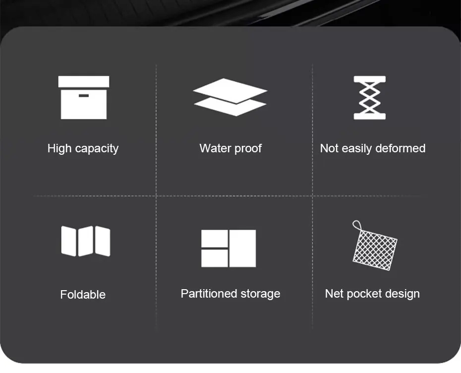 SEAMETAL Foldable Trunk Storage Box Waterproof Oxford Cloth 110L Large-Capacity Car Organizer for Camping/Fishing Easy to Carry