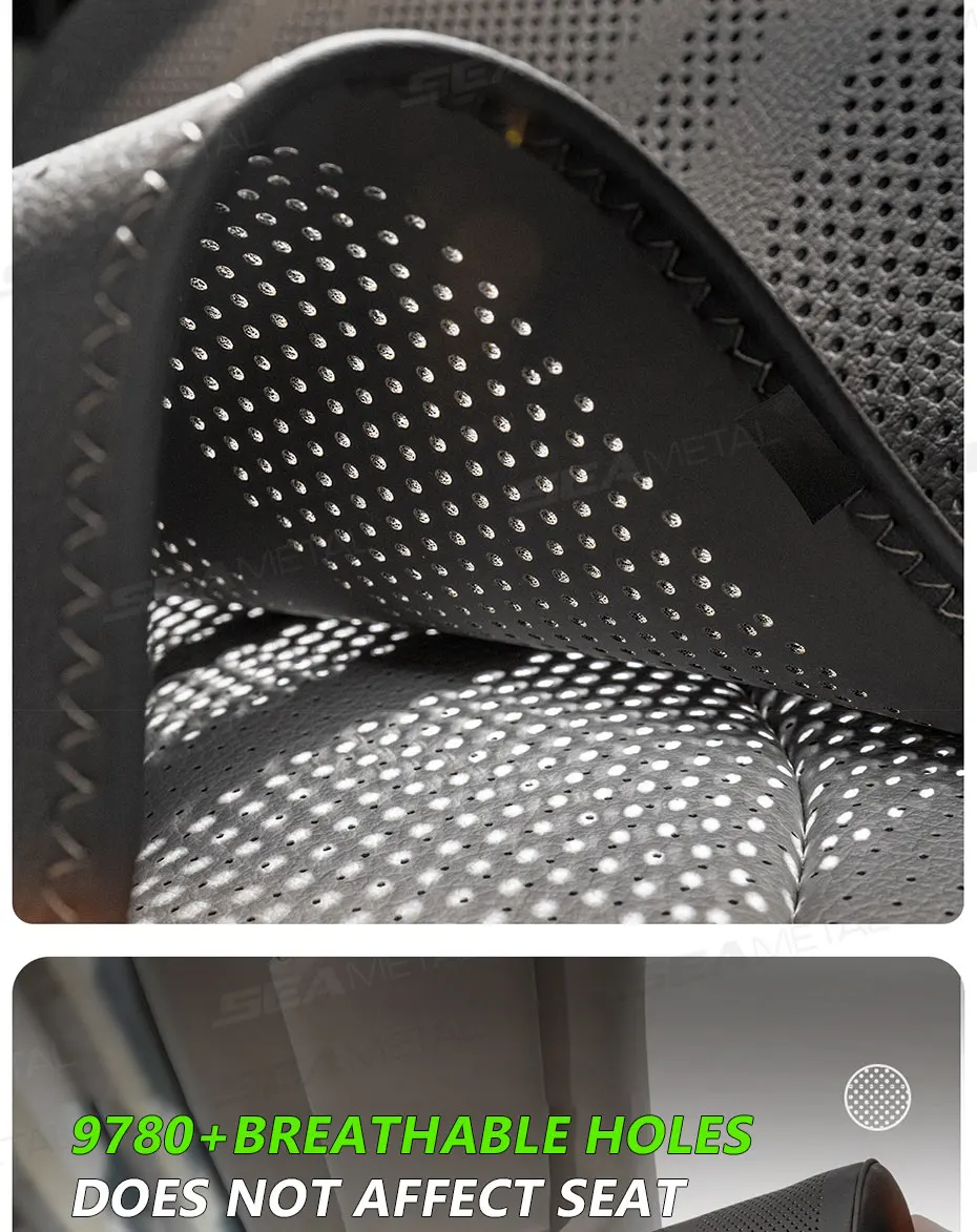 SEAMETAL Car Seat Cushion with Leg Support Universal Car Seat Protection Cover with Extension Leg Rest Padding Relieve Fatigue