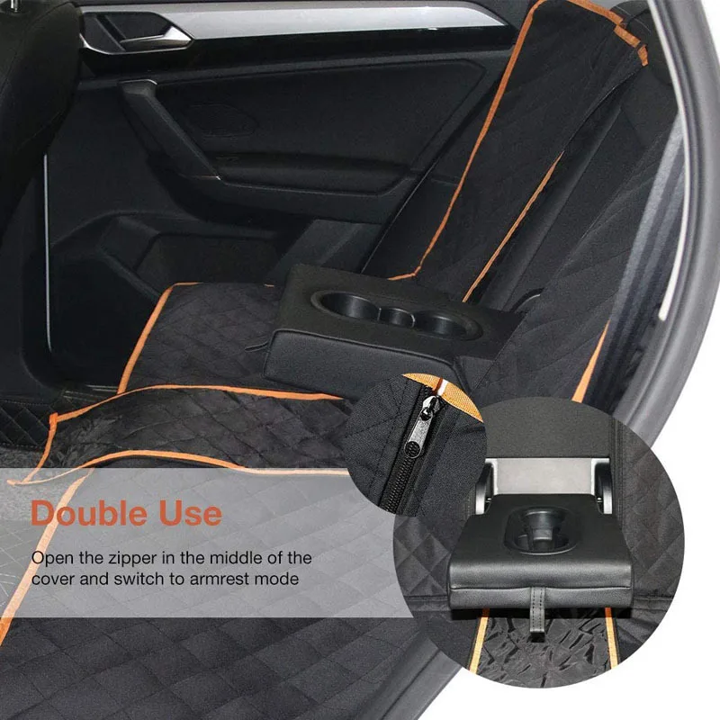 Car Dog Seat Cover For Back Seat Waterproof Auto Rear Pet Seat Protector Mat Nonslip Universal Safety Carrier For Outing Dogs