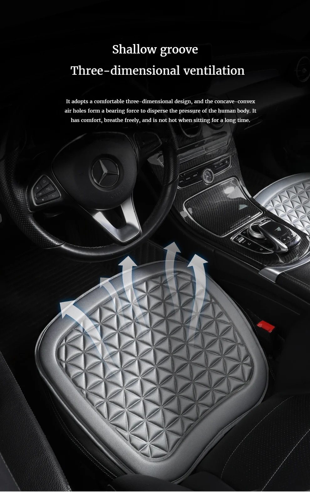 Cojín Para Asiento De Auto Relieve 3D Para Cualquier Vehículo Cualquier Estación del Año