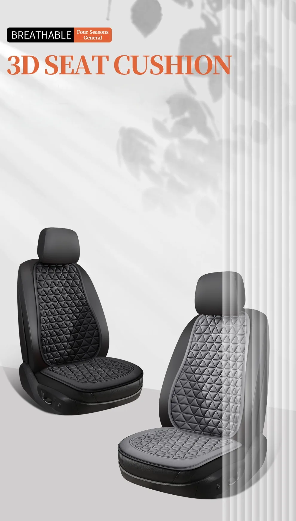 Cojín Para Asiento De Auto Relieve 3D Para Cualquier Vehículo Cualquier Estación del Año
