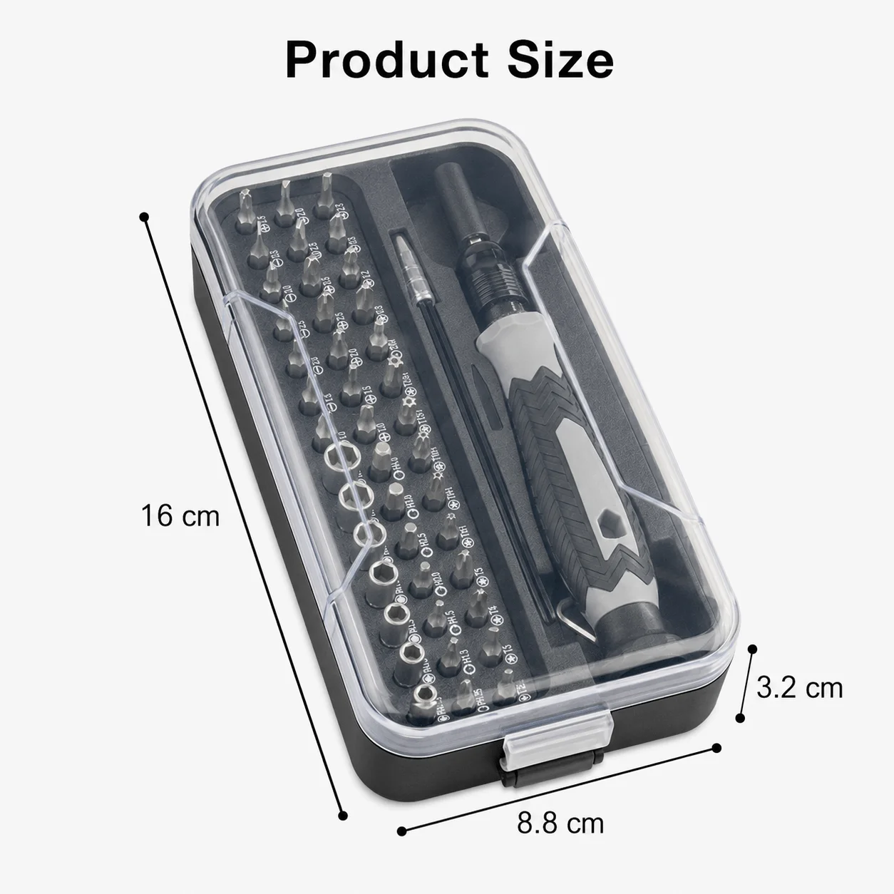 Kit Destornilladores Precisión M·TK 48 en 1 Puntas Magnéticas De Acero CR-V