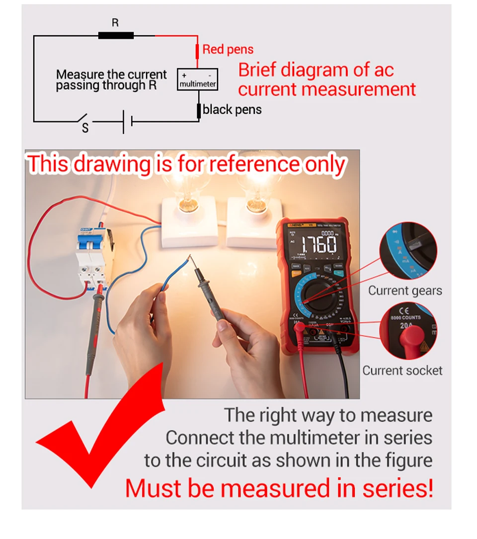 Smart Digital Voltage Multimeter ANENG SZ303 Professional Current Electrical Resistance Diode Buzzer High Precision Portable Too
