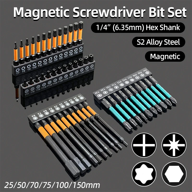 Hex Head Allen Wrench Screwdriver Bit Set Magnetic Phillips Torx Plum Security Tamper Proof Drill Bits Screw Driver Hand Tools