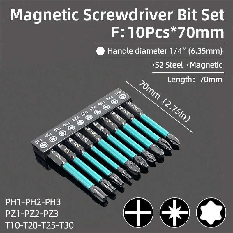 Hex Head Allen Wrench Screwdriver Bit Set Magnetic Phillips Torx Plum Security Tamper Proof Drill Bits Screw Driver Hand Tools