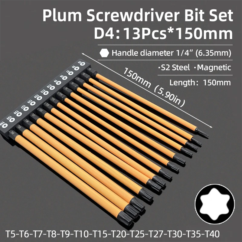 Hex Head Allen Wrench Screwdriver Bit Set Magnetic Phillips Torx Plum Security Tamper Proof Drill Bits Screw Driver Hand Tools