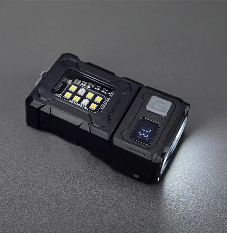 Multifunctional Ajustable Angle LED Flashlight Outdoors Mini Work Light Portable Magnet USB Rechargeable Camping Light