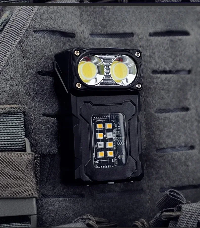 Multifunctional Ajustable Angle LED Flashlight Outdoors Mini Work Light Portable Magnet USB Rechargeable Camping Light