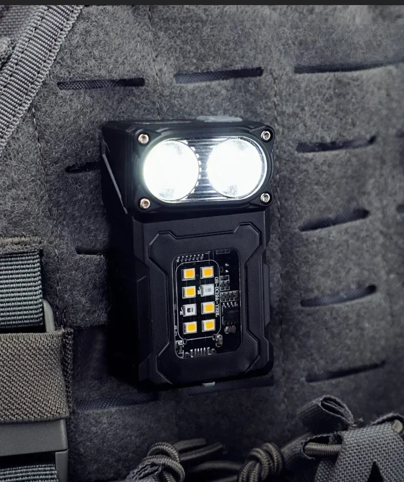 Multifunctional Ajustable Angle LED Flashlight Outdoors Mini Work Light Portable Magnet USB Rechargeable Camping Light