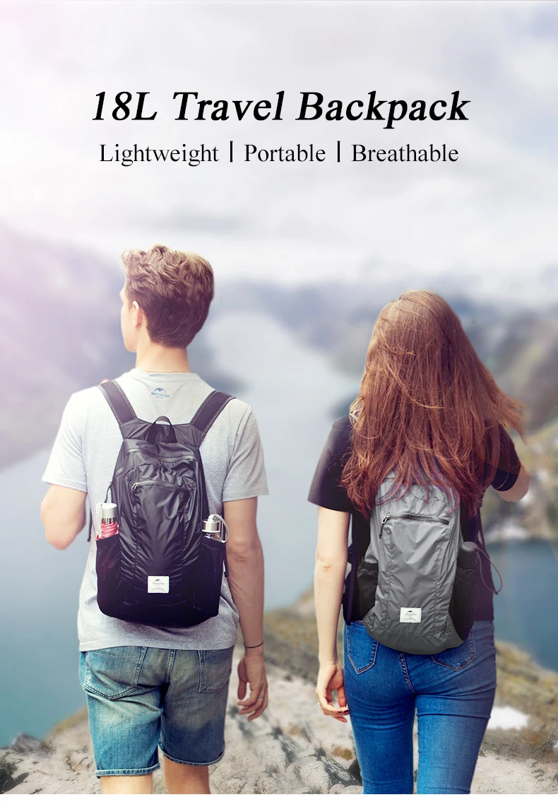 Mochila Naturehike 18L Camping Waterproof De Nylon Para Deporte Viaje
