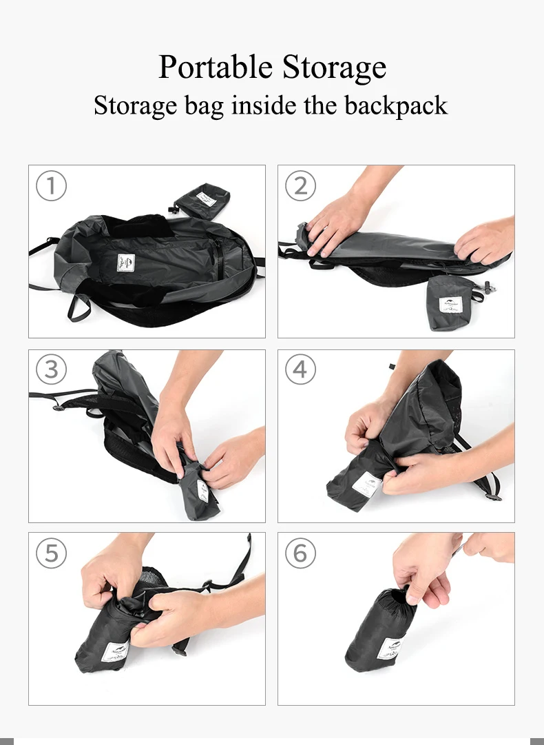 Mochila Naturehike 18L Camping Waterproof De Nylon Para Deporte Viaje