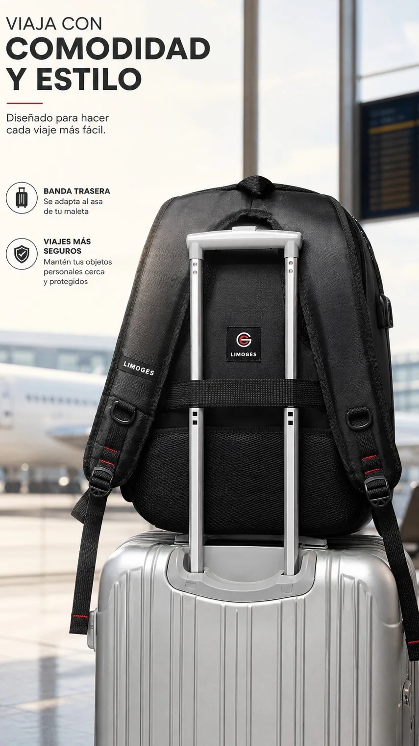 Elegant and Functional Men's Backpack: Anti-Theft Security, Waterproof Protection, Integrated USB Port | Spacious Laptop Design, Perfect for Travel and Sports Activities