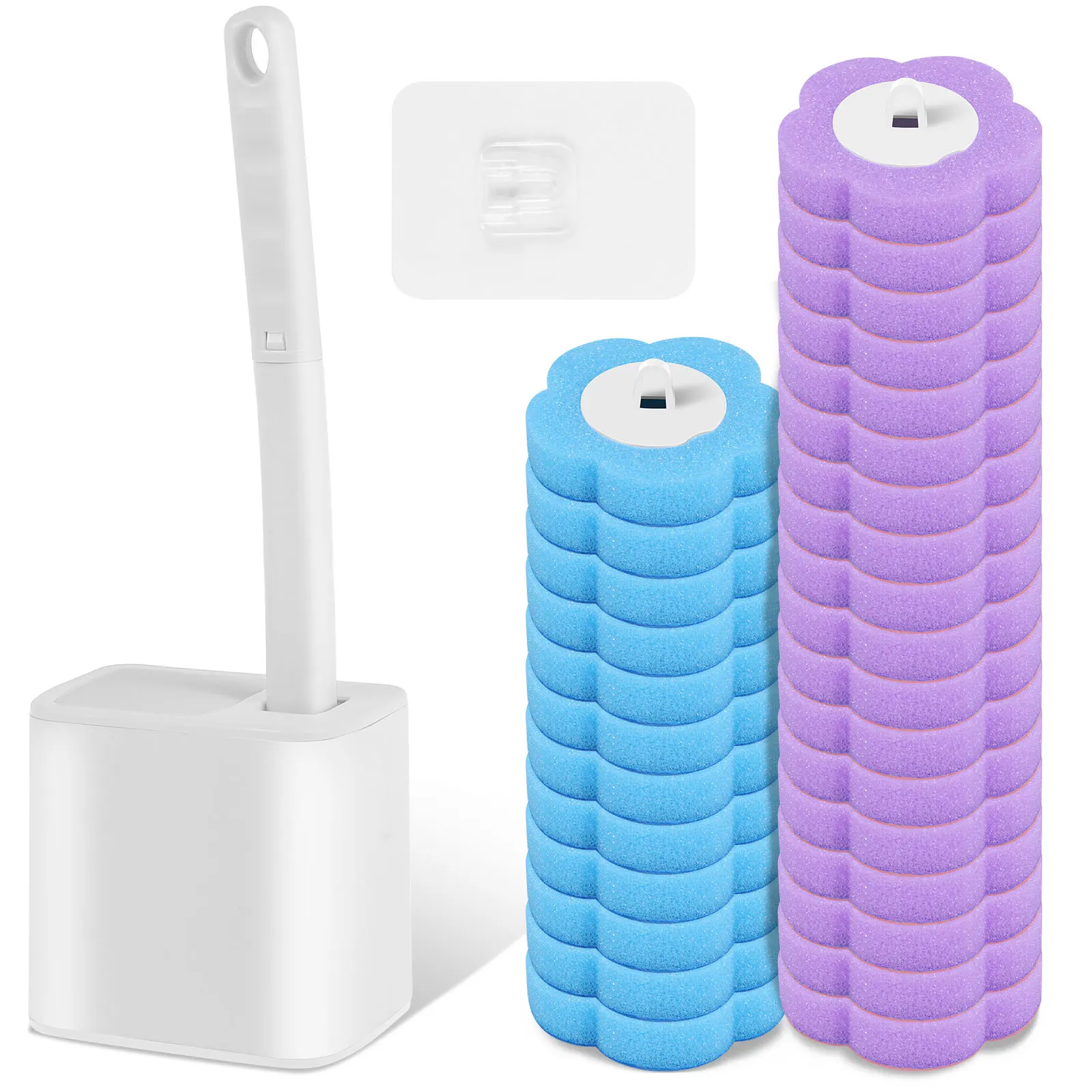 Toilet Brush Disposable Replacement Head Cleaning Kit Toilet Bowl Brush Long Handle Home Wc Accessories Tool