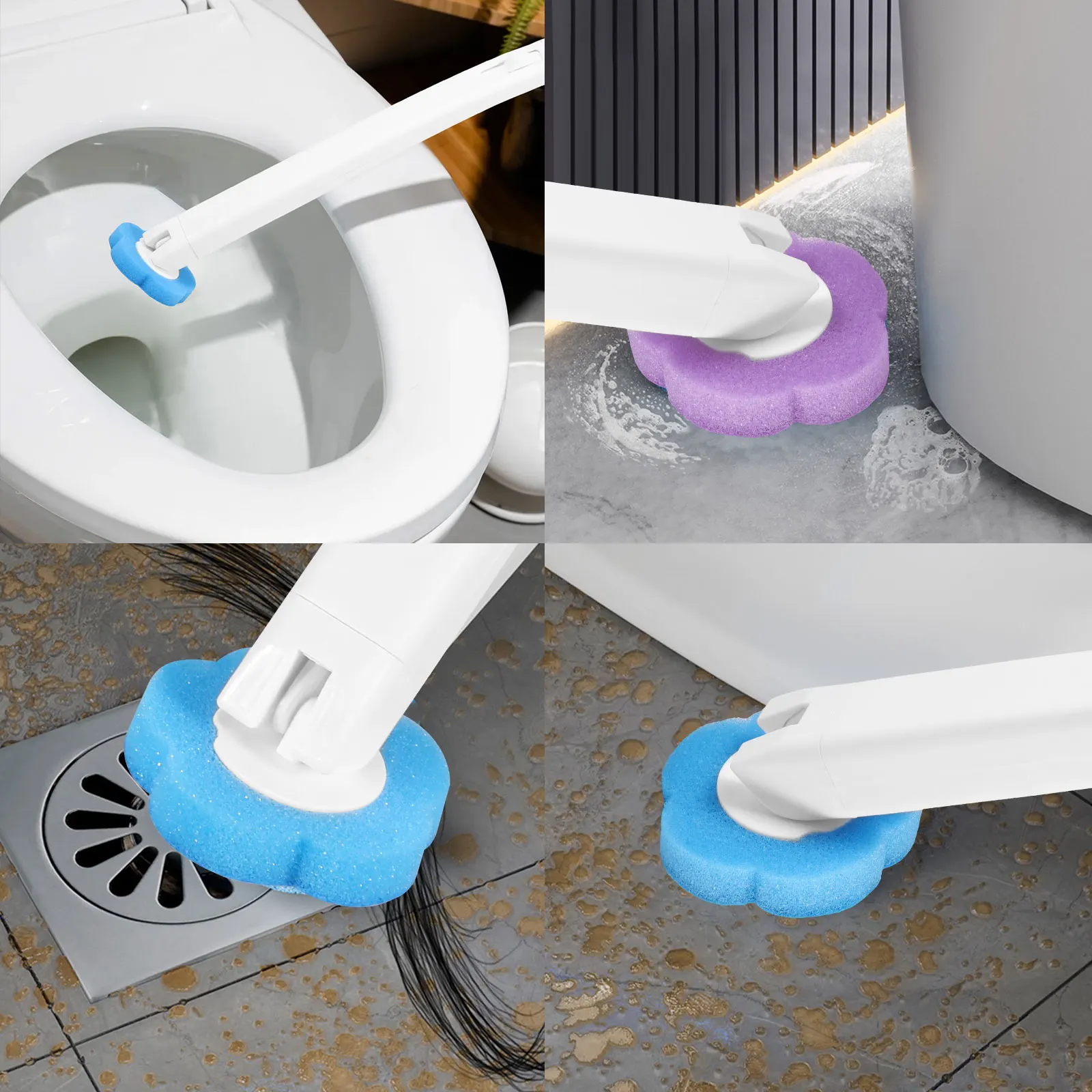 Toilet Brush Disposable Replacement Head Cleaning Kit Toilet Bowl Brush Long Handle Home Wc Accessories Tool