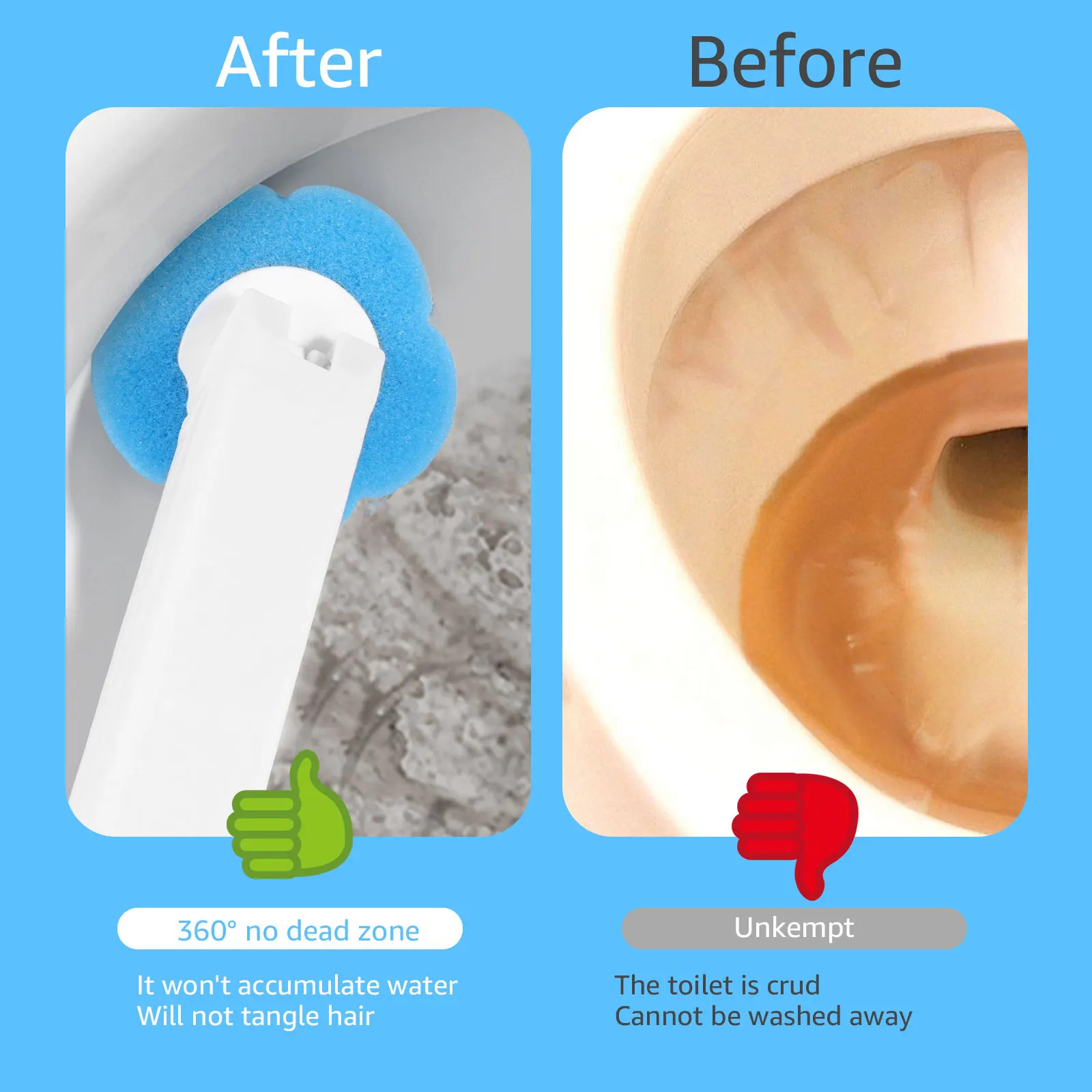 Toilet Brush Disposable Replacement Head Cleaning Kit Toilet Bowl Brush Long Handle Home Wc Accessories Tool