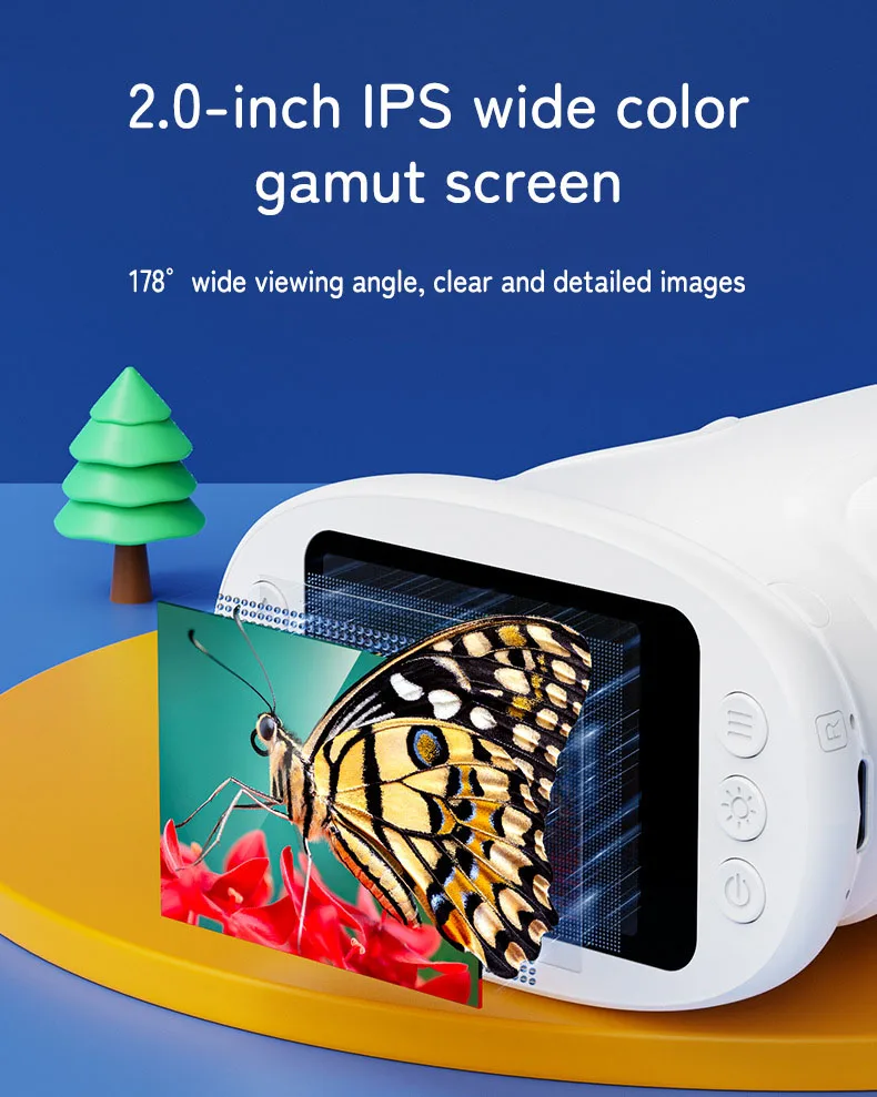 Microscopio de mano 1000X para niños, Mini microscopios digitales de bolsillo recargables con pantalla de 2,0 
