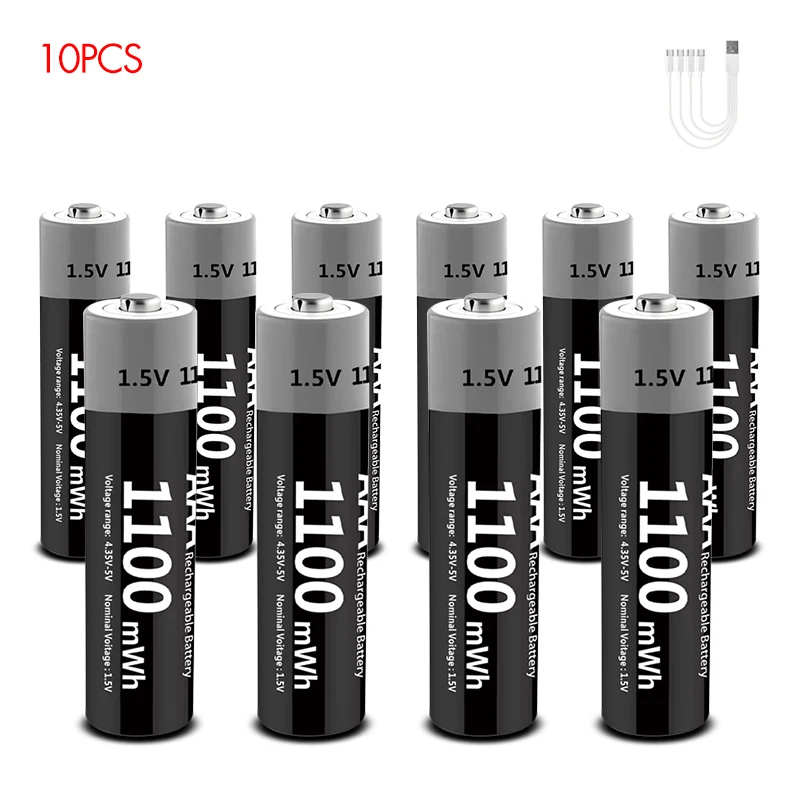 USB AAA 1100mWh 10PC