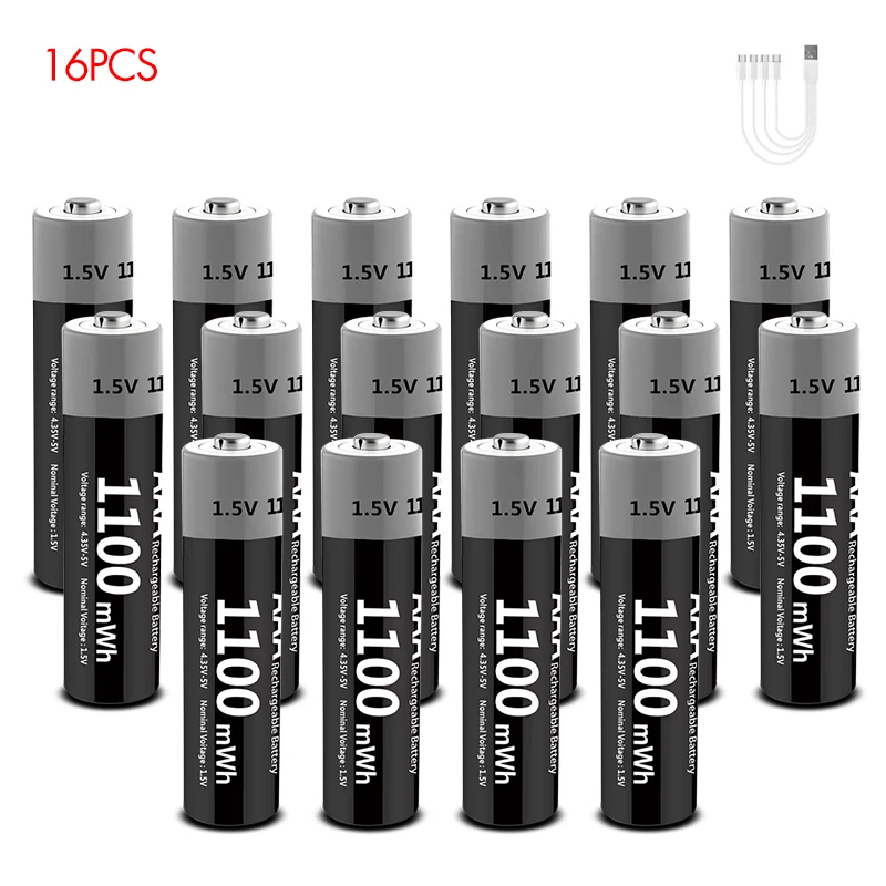 USB AAA 1100mWh 16PC