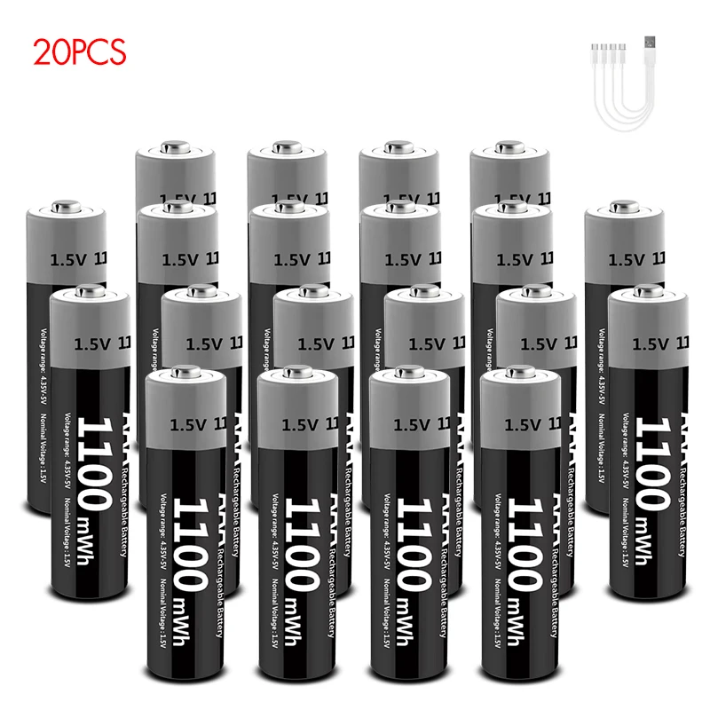 USB AAA 1100mWh 20PC