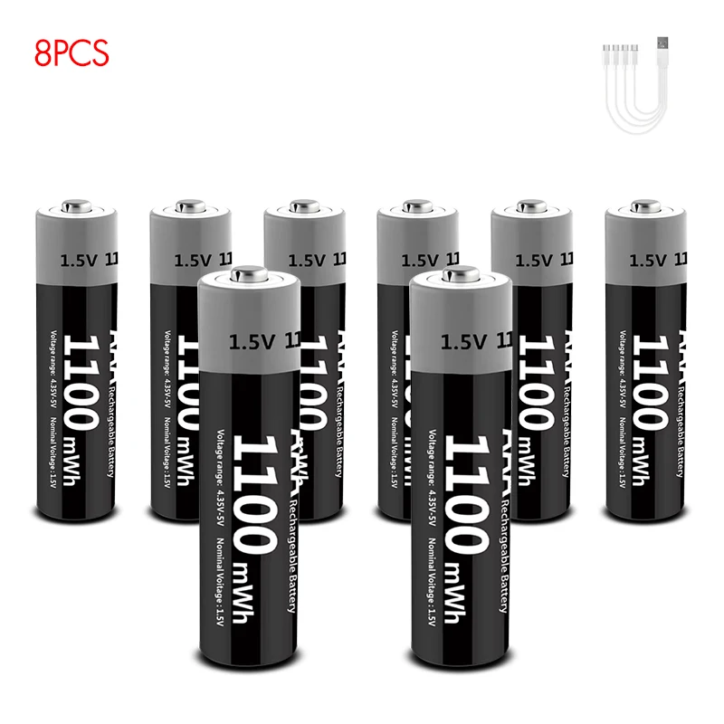 USB AAA 1100mWh 8PC