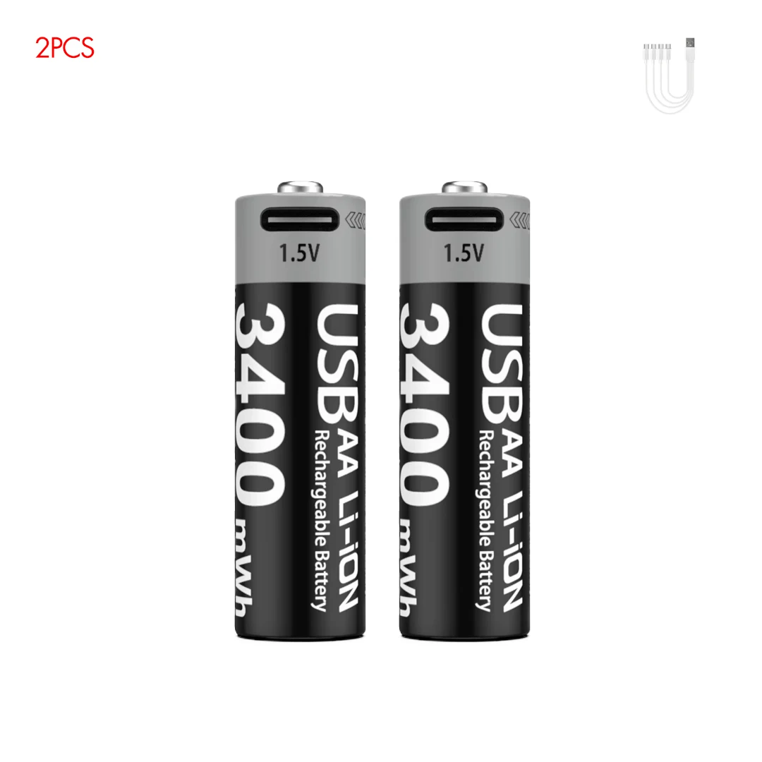 USB AA 3400mWh 2PC