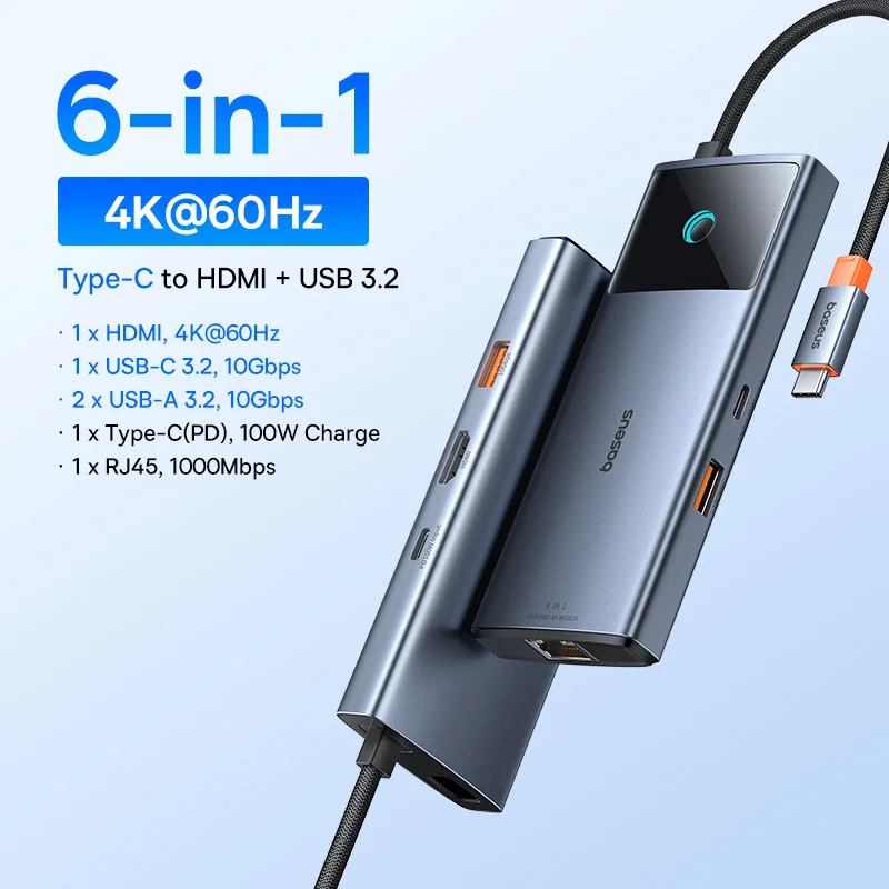 6-in-1 4K60Hz 10Gbps