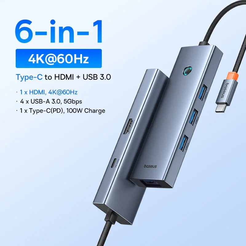 6-in-1 4K60Hz 5Gbps