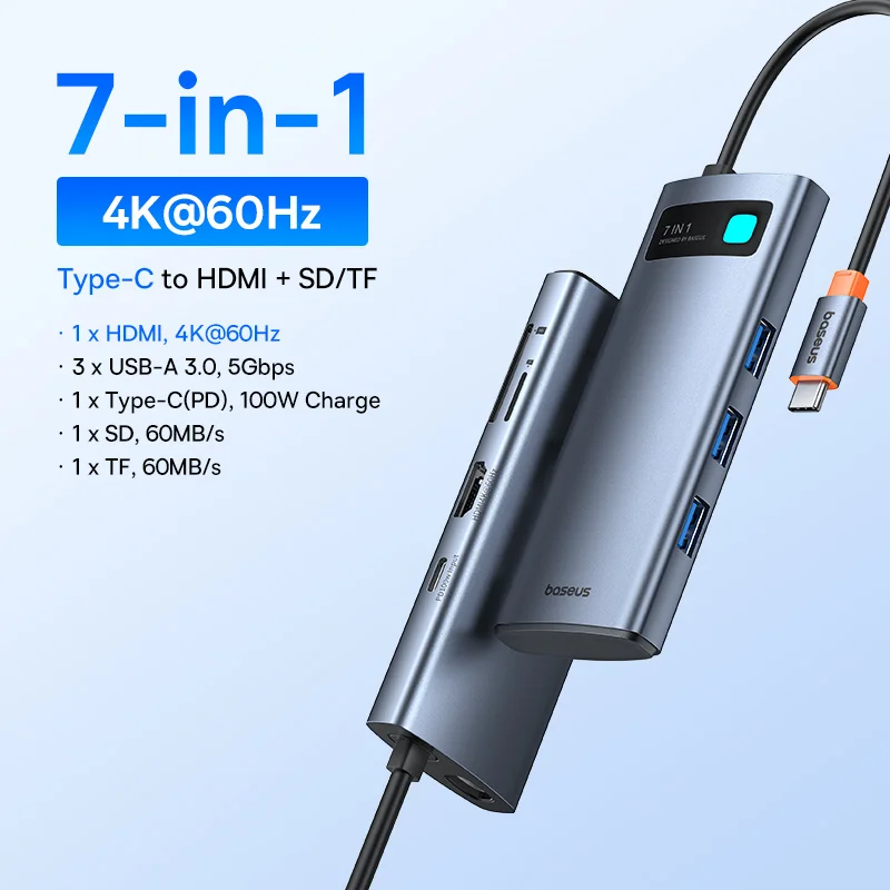 7-in-1 4K HDMI SD TF